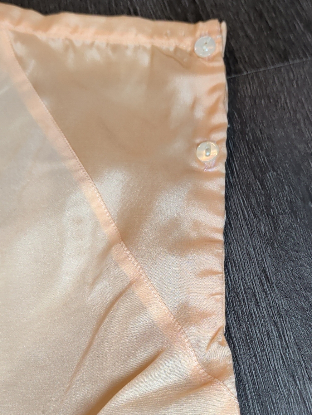 Antique 1920s 30s Tap Pants Peach French Knickers Side Button Art Deco - Picture 7 of 16